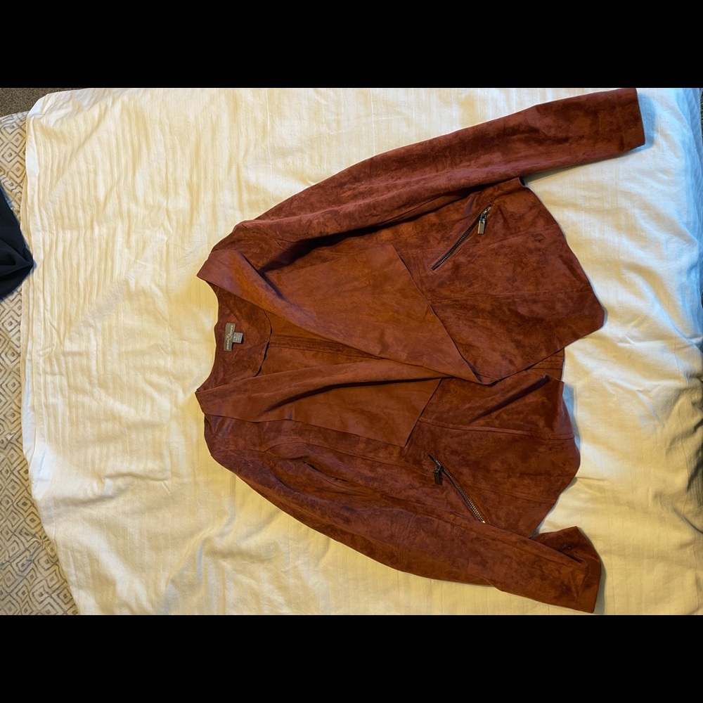 Market & Spruce rust suede like jacket